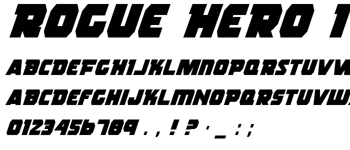 Rogue Hero Italic font